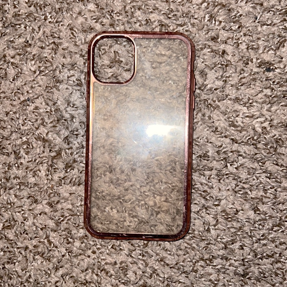 Rose gold clear I phone 11 case
